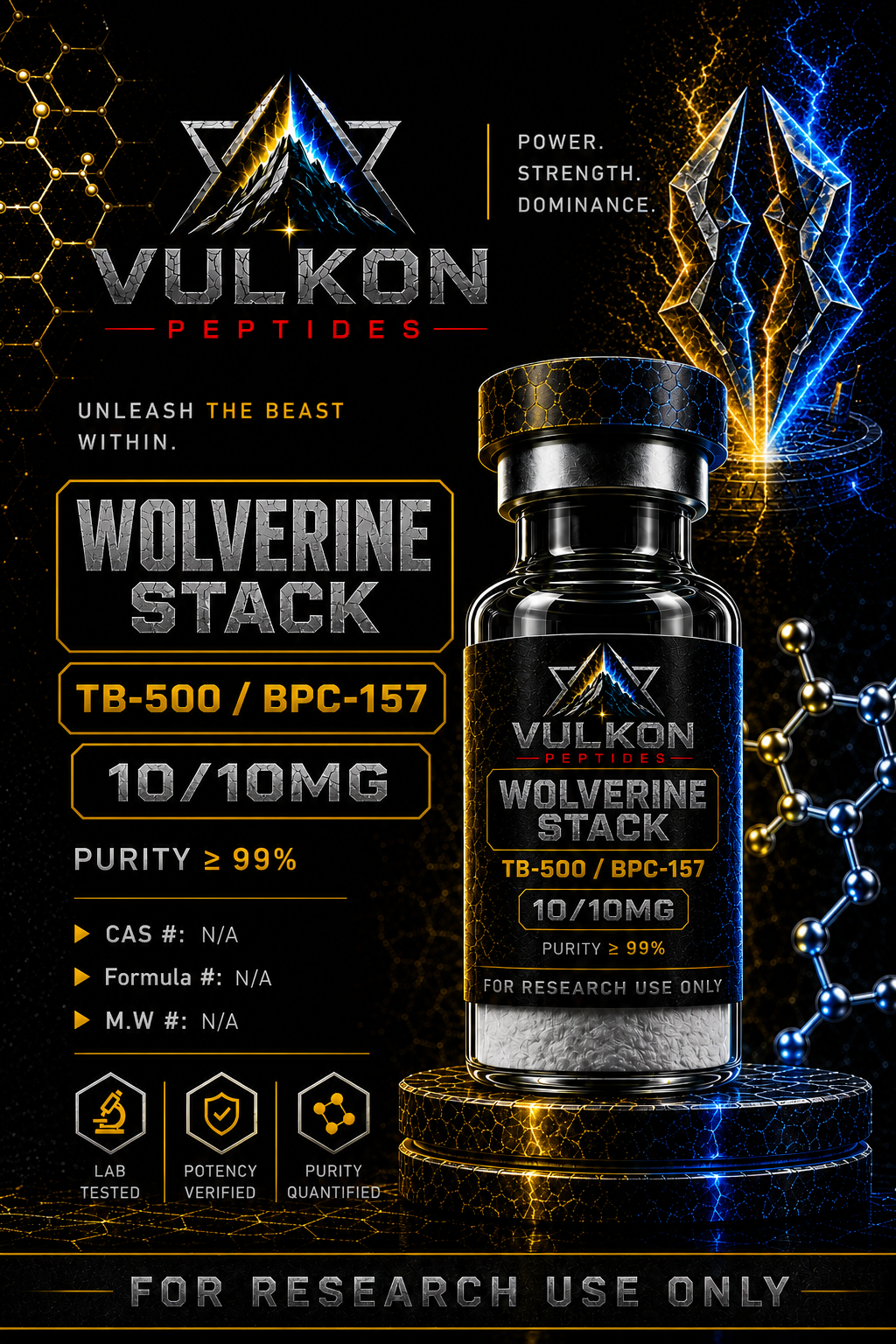 VULKON WOLVERINE STACK (TB-500/BPC-157) (10/10mg)